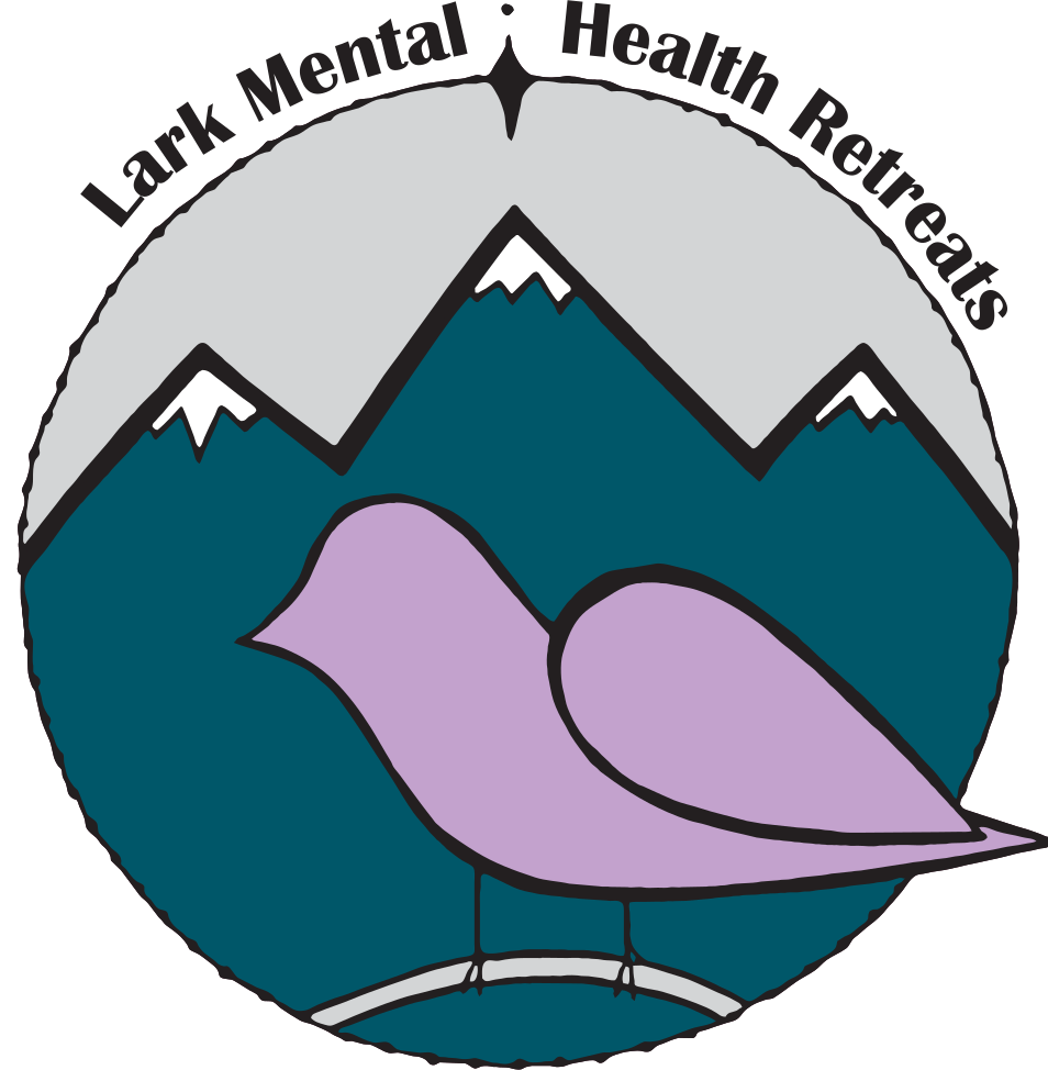 lark mental health logo, birb with dots